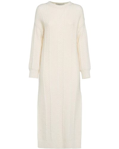 Golden Goose Journey Wool Crewneck Long Dress - Natural