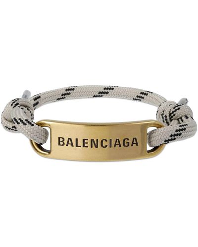 Balenciaga Plate Rope Bracelet - Metallic