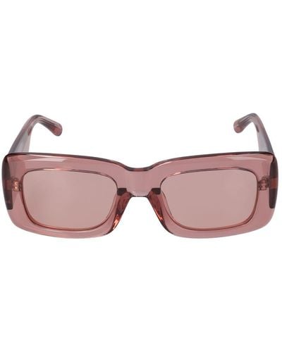 The Attico Eckige Sonnenbrille Aus Acetat "marfa" - Pink