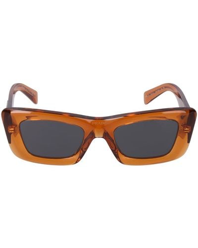 Prada Occhiali da sole cat-eye catwalk in acetato - Arancione