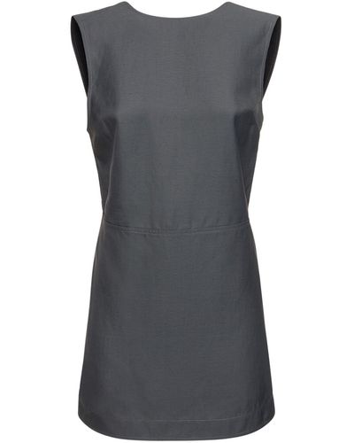Loulou Studio Hoya Sleeveless Viscose Blend Mini Dress - Gray