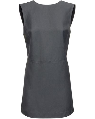 Loulou Studio Hoya Sleeveless Viscose Blend Mini Dress - Grey