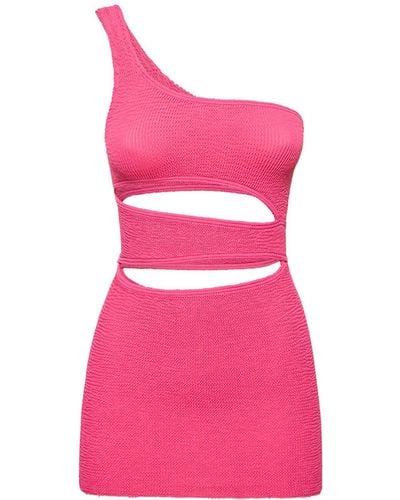Bondeye Rico Asymmetric Cutout Mini Dress - Pink
