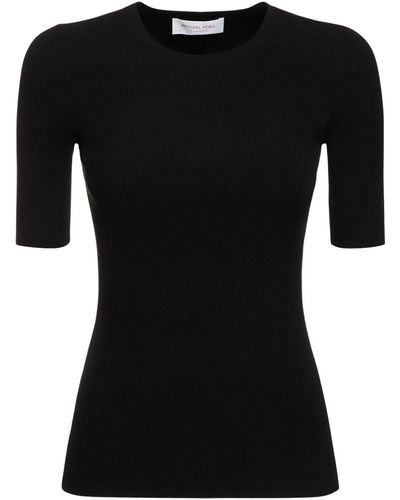 Michael Kors Rib Knit Viscose Jumper - Black