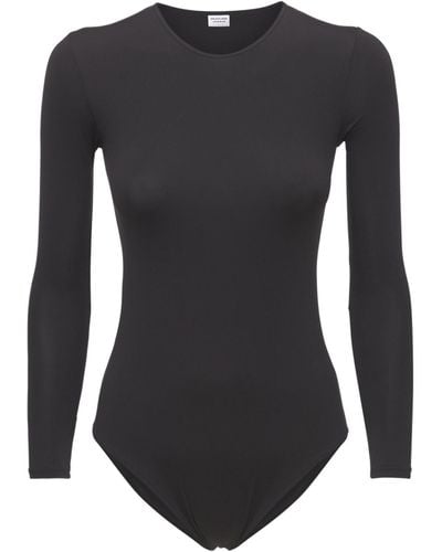 Balenciaga Stretch Jersey Bodysuit - Black