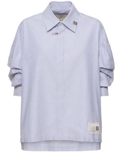 Maison Mihara Yasuhiro Roll Up Sleeve Shirt - Blue