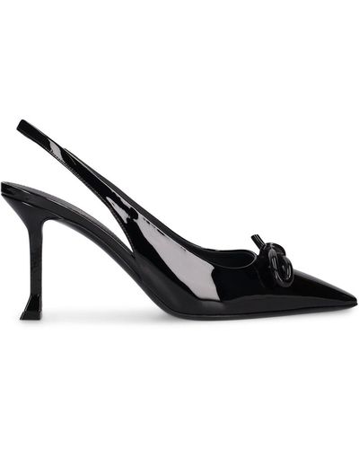 Ferragamo 85Mm Arlene Patent Leather Heels - Black