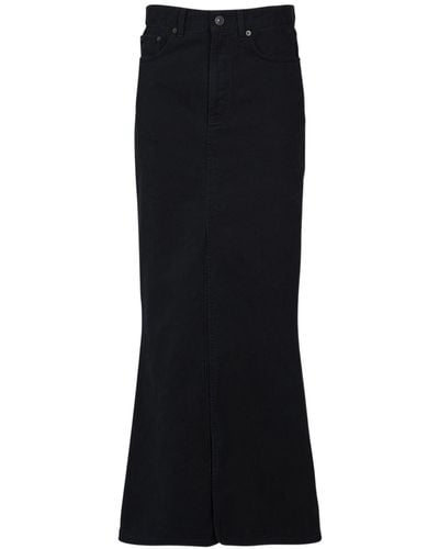 Balenciaga Falda maxi de algodón - Negro