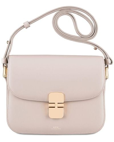 A.P.C. Small Grace Leather Shoulder Bag - Pink