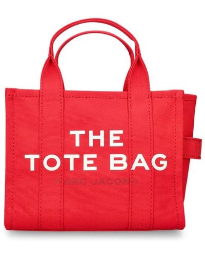 Marc Jacobs The Small Cotton Canvas Tote Bag - Red
