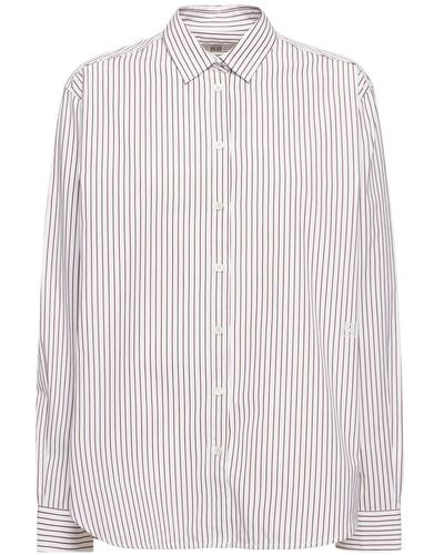 Totême Signature Striped Cotton Shirt - White