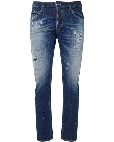 DSquared² Skater Stretch Cotton Denim Jeans - Blue
