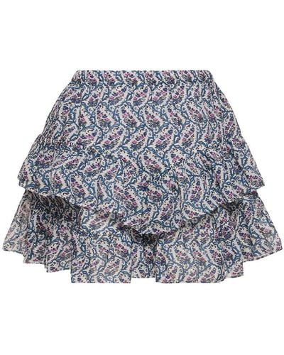 Isabel Marant Minifalda de algodón en capas - Gris