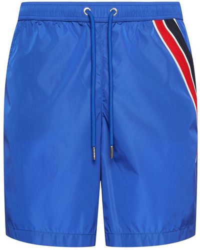Moncler Light Bi-Stretch Nylon Swim Shorts - Blue