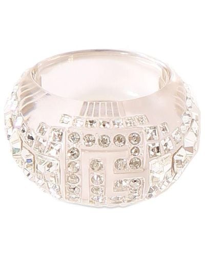 Balmain Pb Crystal& Plexi Thick Ring - Multicolor