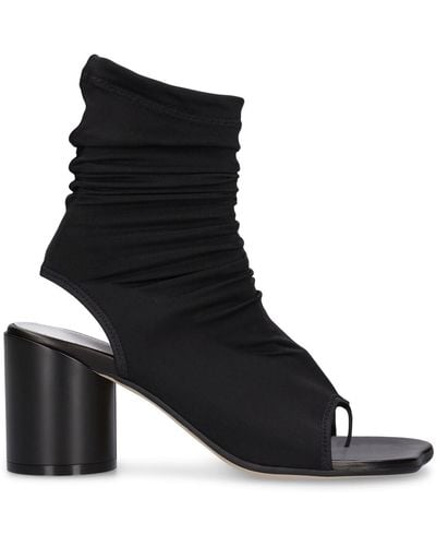 MM6 by Maison Martin Margiela 70mm Hohe Knöchelstiefel Aus Lycra - Schwarz