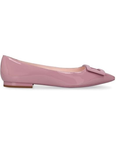 Roger Vivier Lvr Exclusive Gommettine Leather Flats - Pink