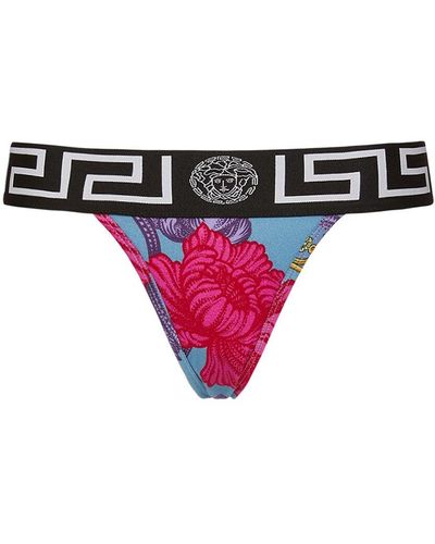 Versace Tanga Aus Baumwlljersey Mit Logo - Mehrfarbig