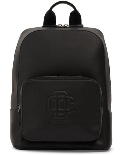 DSquared² Dc Leather Backpack - Black