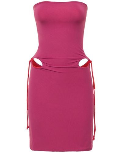 GIMAGUAS Salma Strapless Jersey Mini Dress - Pink