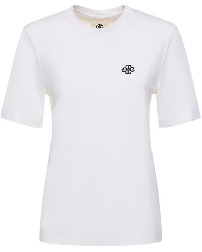 THE GARMENT T-shirt in misto viscosa con logo - Bianco