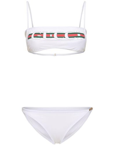 Gucci Sparkling jersey bikini set - Blanco