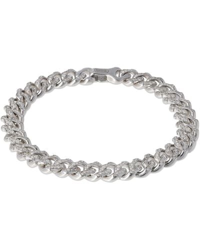 Emanuele Bicocchi Small Zirconia Chain Bracelet - Metallic