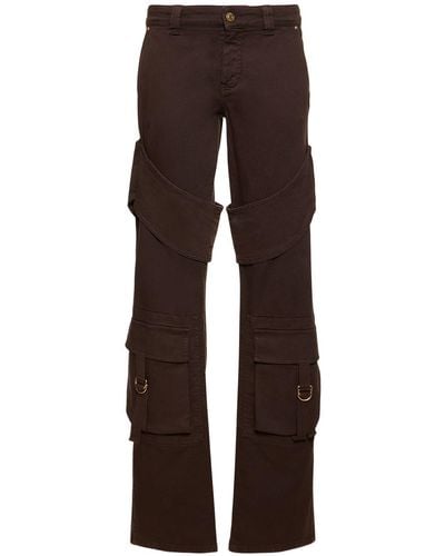 Blumarine Cargohose Aus Stretch-baumwolle - Braun