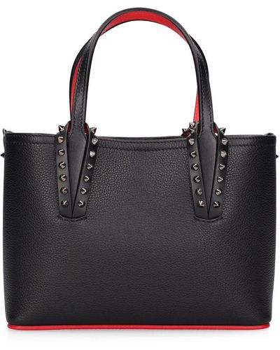 Christian Louboutin Mini Cabata E/W Leather Top Handle Bag - Black