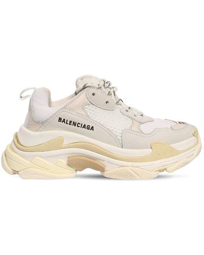Balenciaga Sneakers en nylon et cuir triple s 60 mm - Blanc