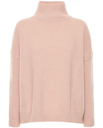 Weekend by Maxmara Benito Wool Knit Turtleneck Sweater - Pink