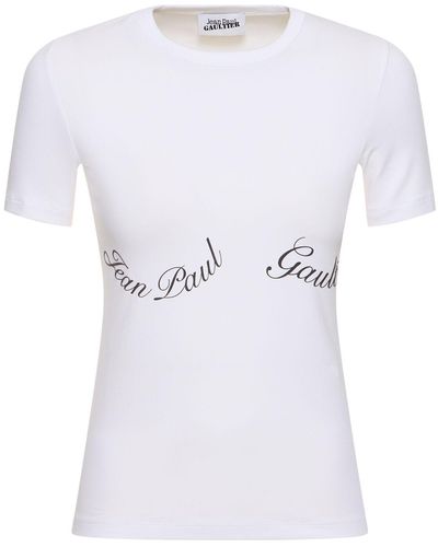 Jean Paul Gaultier Baby-t-shirt Aus Baumwolle "" - Weiß