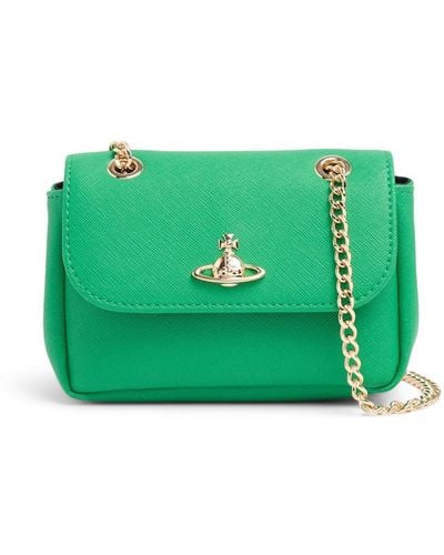 Vivienne Westwood Small Saffiano Faux Leather Bag - Green