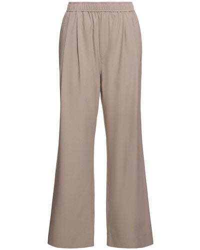 Varley Tacome Pleated Straight Pants - Natural