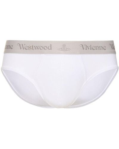 Vivienne Westwood Pack de 2 calzoncillos de algodón stretch - Blanco