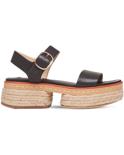 Gabriela Hearst 60mm Ryka Leather Sandals - White
