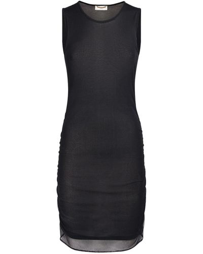 Saint Laurent Nylon A-line Dress - Black
