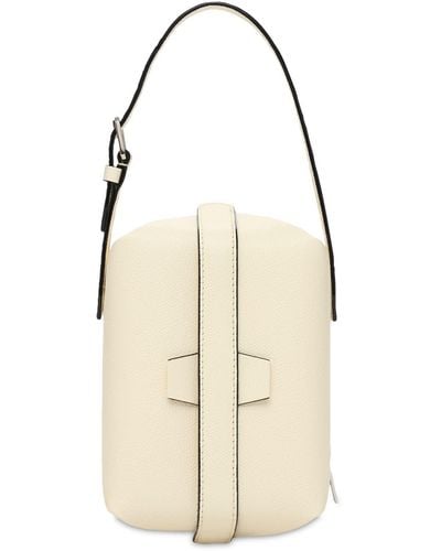 Valextra New Tric Trac Grained Leather Bag - White