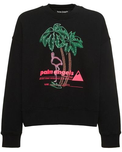 Palm Angels Sweatshirt "pa Ski Club Crew" - Schwarz