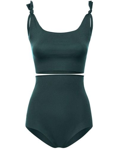ISOLE & VULCANI Seamless Cotton Jersey Bikini - Green