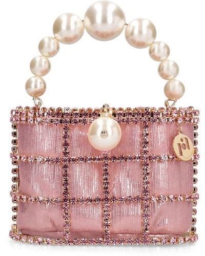 Rosantica Holli Shiny Pearl Top Handle Bag - Pink