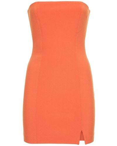 Bec & Bridge Cicily Strapless Bonded Crepe Mini Dress - Orange