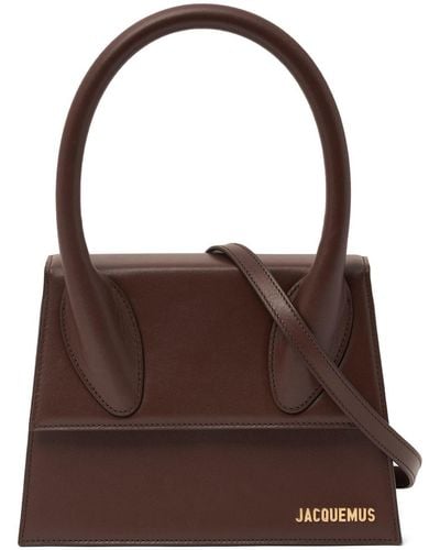 Jacquemus Le Grand Chiquito Leather Top Handle Bag - Brown