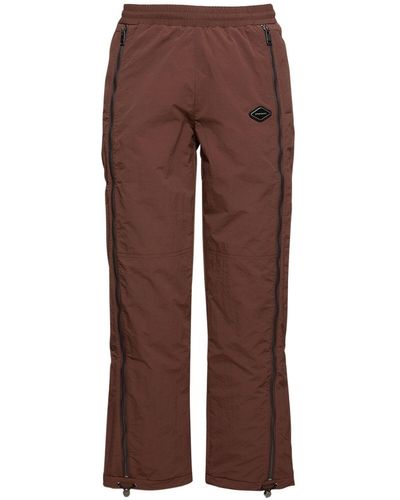 Unknown Zipped Track Trousers - Brown