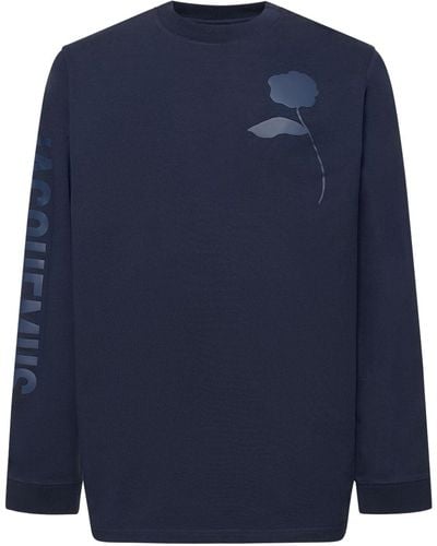 Jacquemus Camiseta de algodón con estampado - Azul