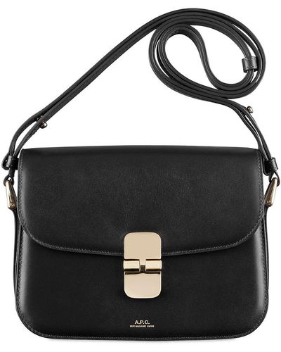 A.P.C. Schultertasche Grace aus Leder - Schwarz