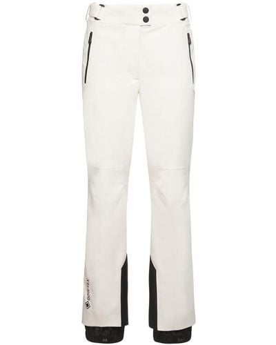 3 MONCLER GRENOBLE Pantaloni sci in techno high performance - Bianco