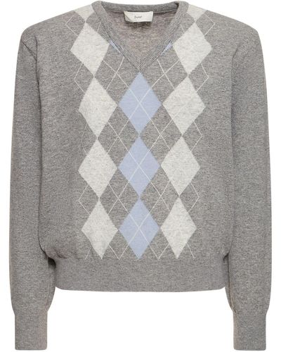 DUNST V-neck Sweater - Gray