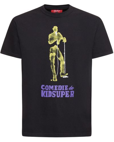 Kidsuper T-shirt comedie de kidsuper in cotone - Nero