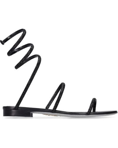 Rene Caovilla 10Mm Embellished Satin Sandals - Black